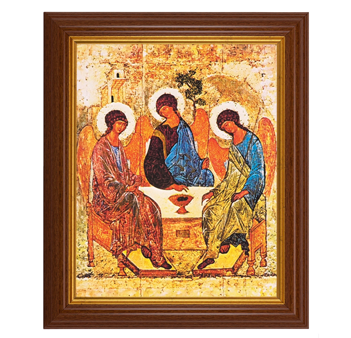 The Holy Trinity Dark Walnut Framed Art