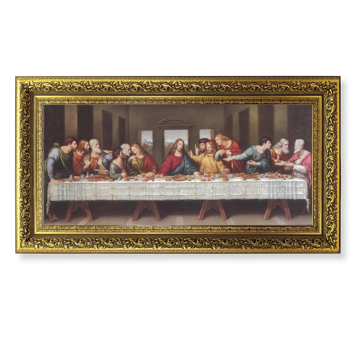 Last Supper Gold-Leaf Framed Art
