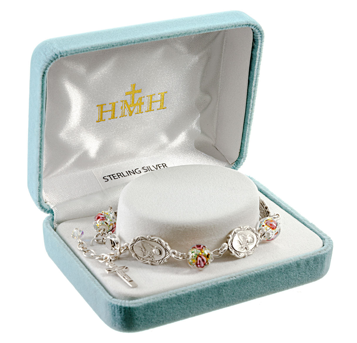 Saint Therese Sterling Silver Bracelet 8mm