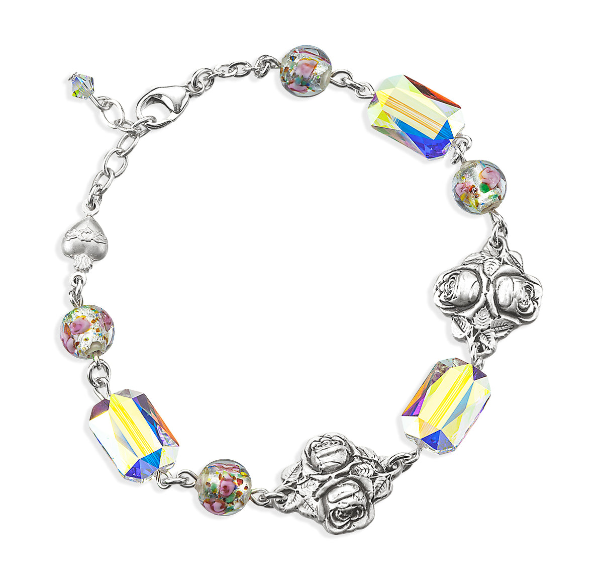 Saint Therese Sterling Silver Bracelet 8mm