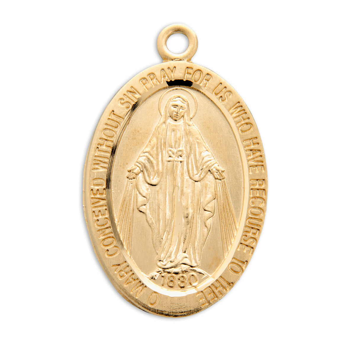 Gold Over Sterling Silver Miraculous Medal