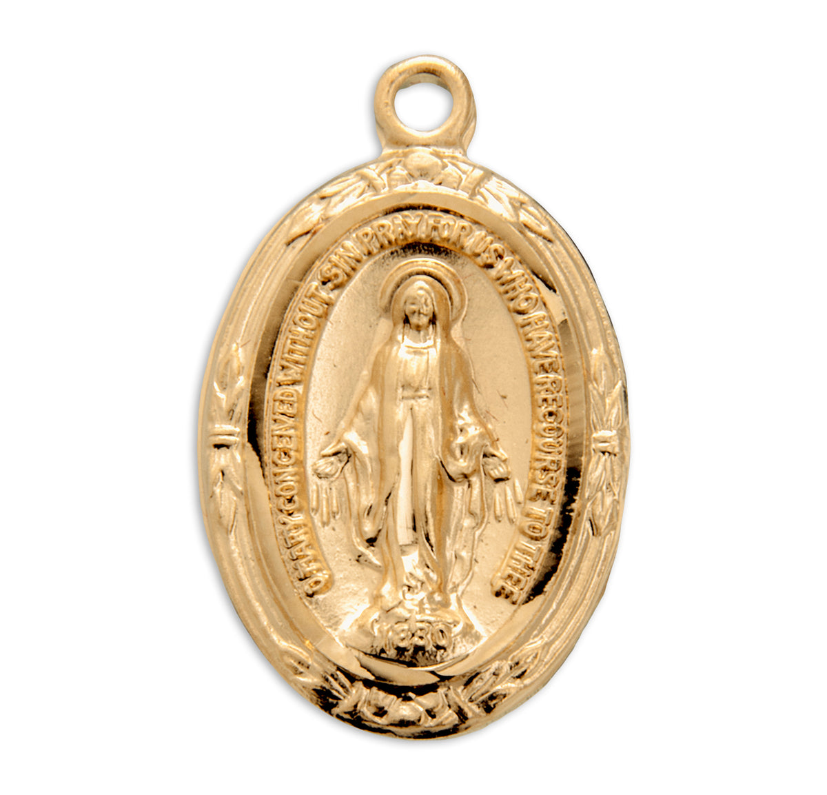 Gold Over Sterling Silver Miraculous Medal