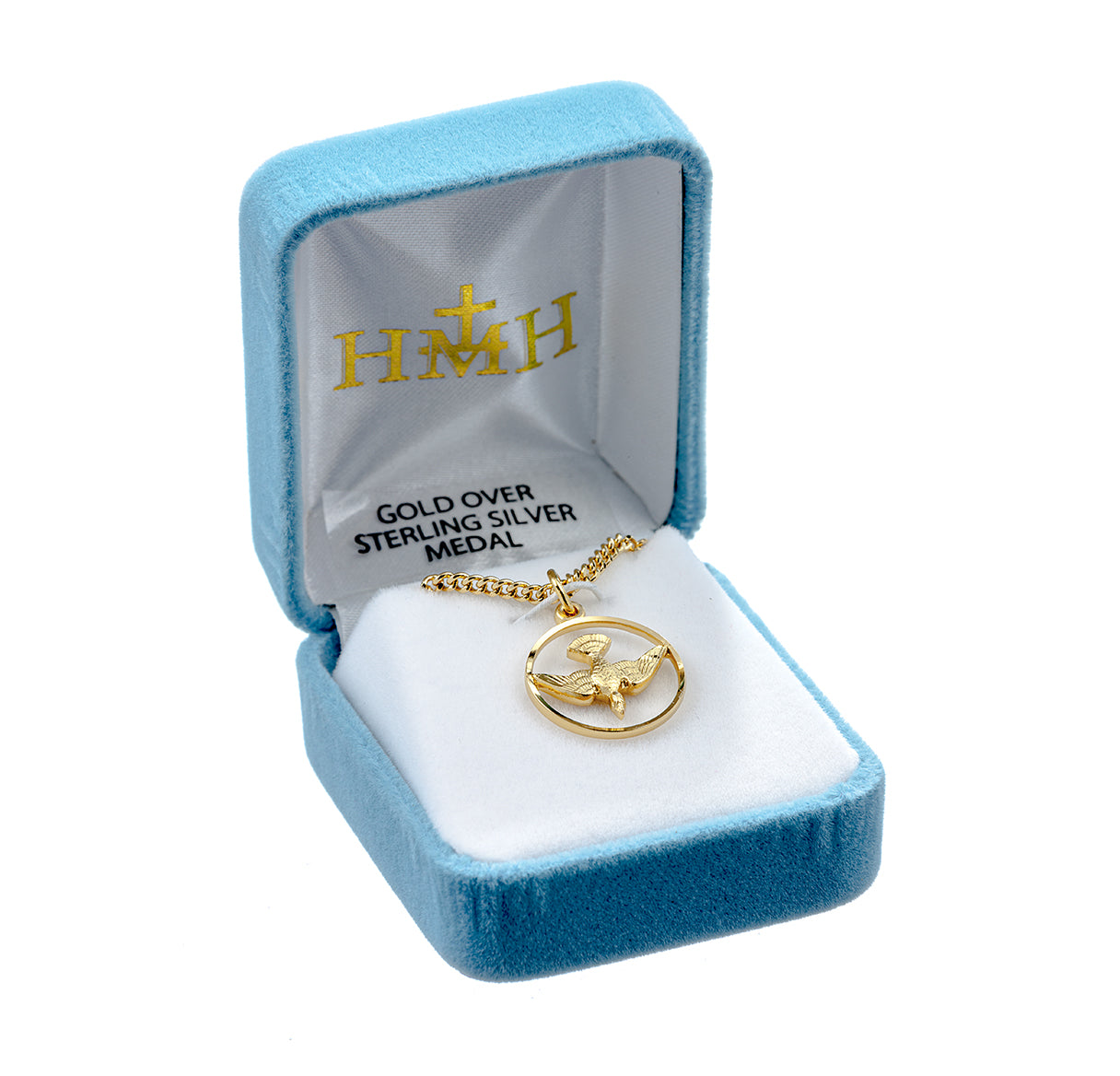 Holy Spirit Gold Over Sterling Silver Medal