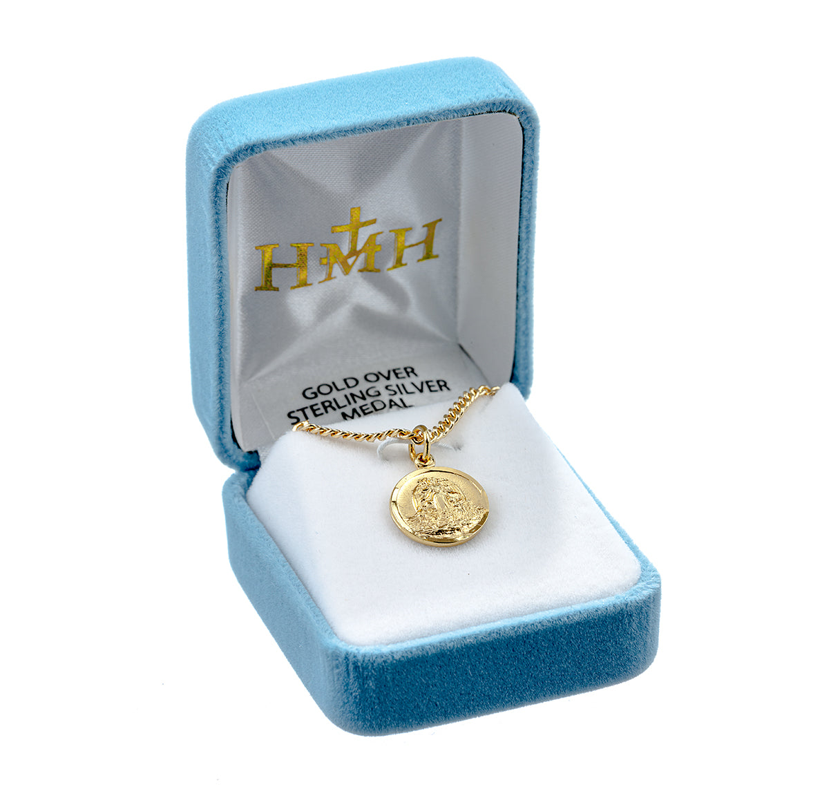 Gold Over Sterling Silver Guardian Angel Medal