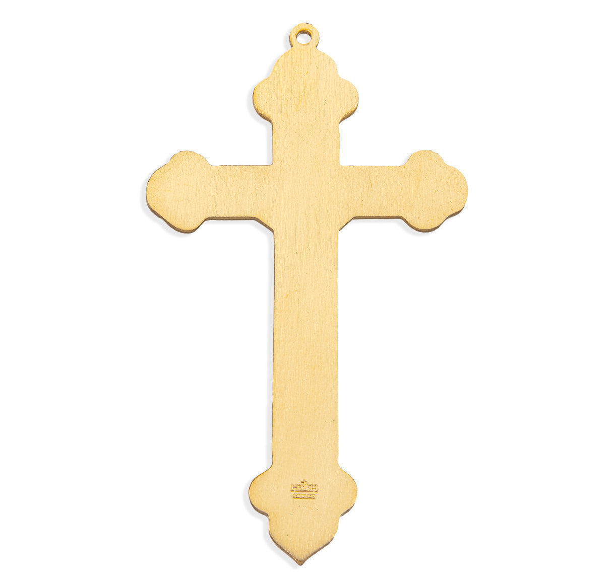 Gold Over Sterling Silver Fancy Crucifix with Vine Patterns