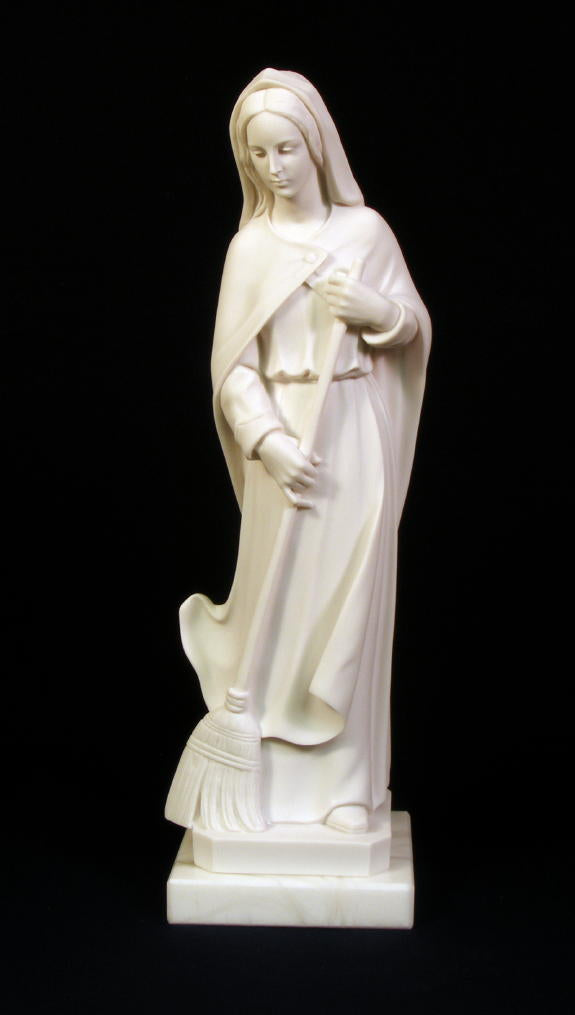Kitchen Madonna Alabaster Statue 14"