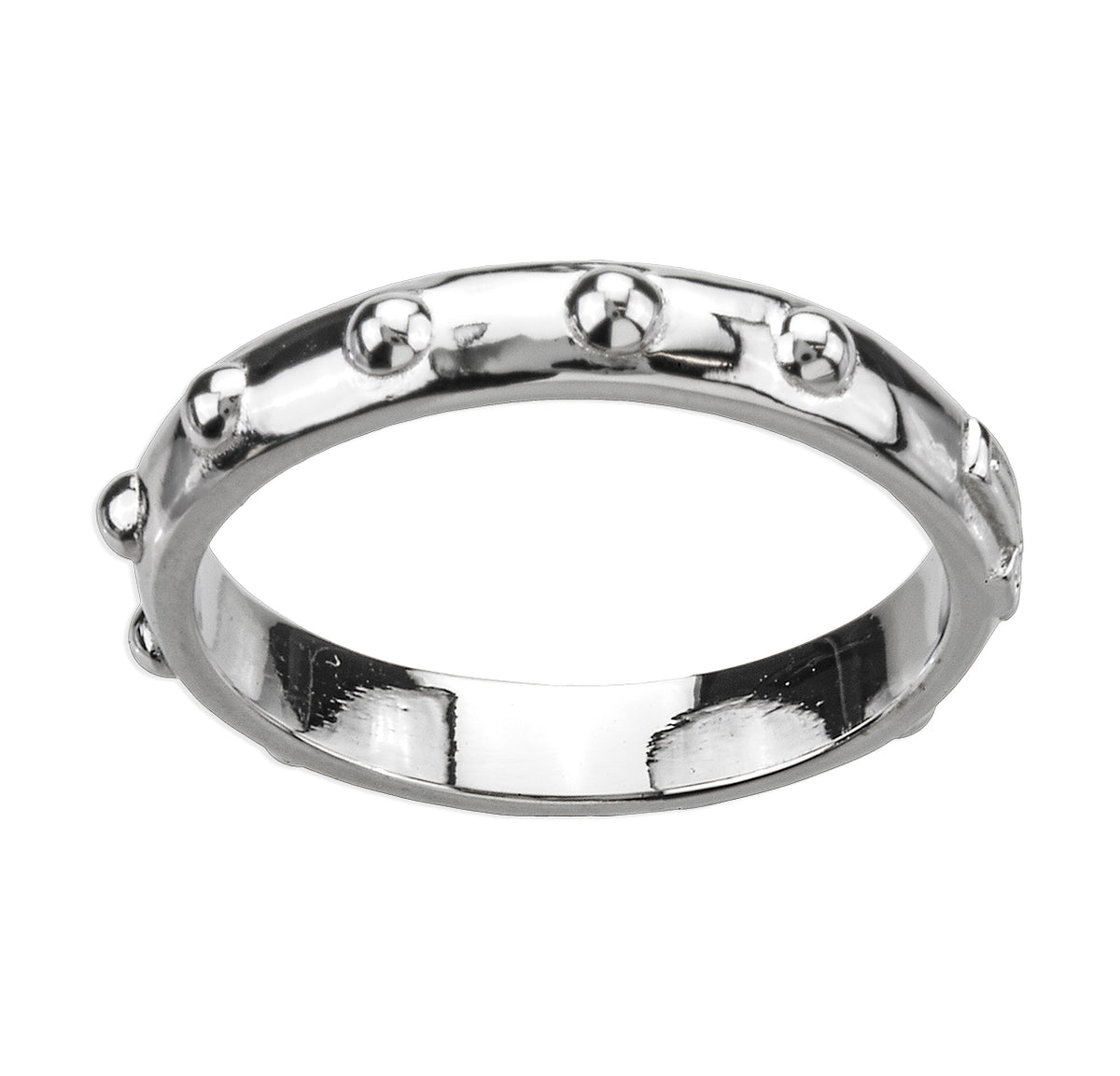 Sterling Silver Rosary Ring Size 5