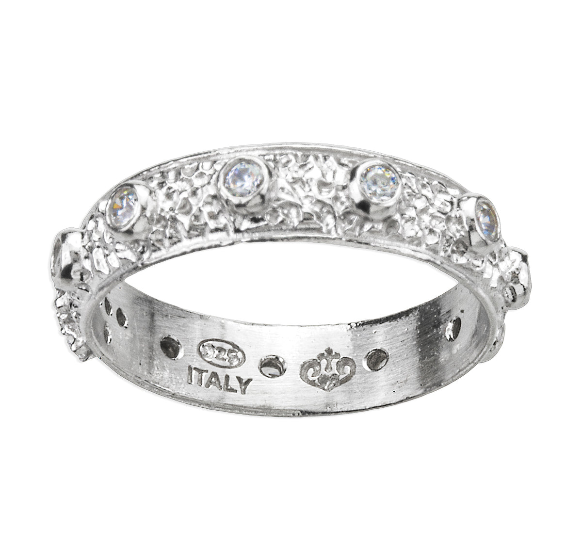 Sterling Silver Rosary Ring Size 7