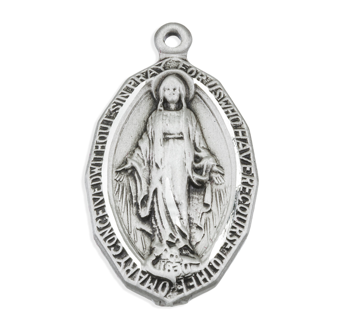 Sterling Silver Oval Miraculous Medal