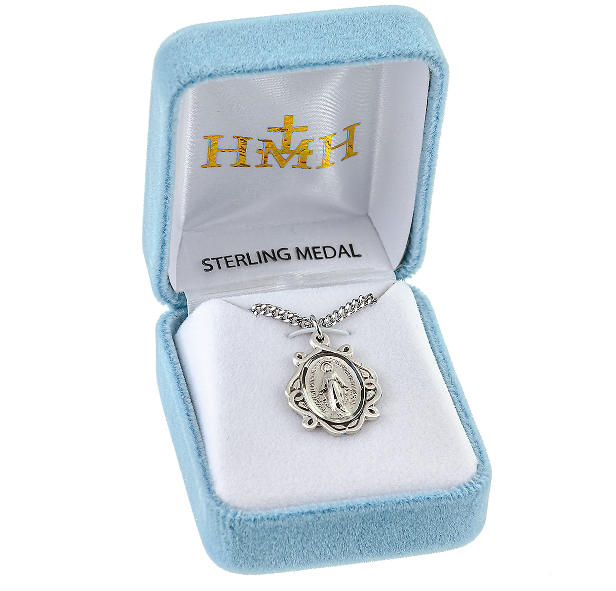 Sterling Silver Miraculous Medal Celtic Knot