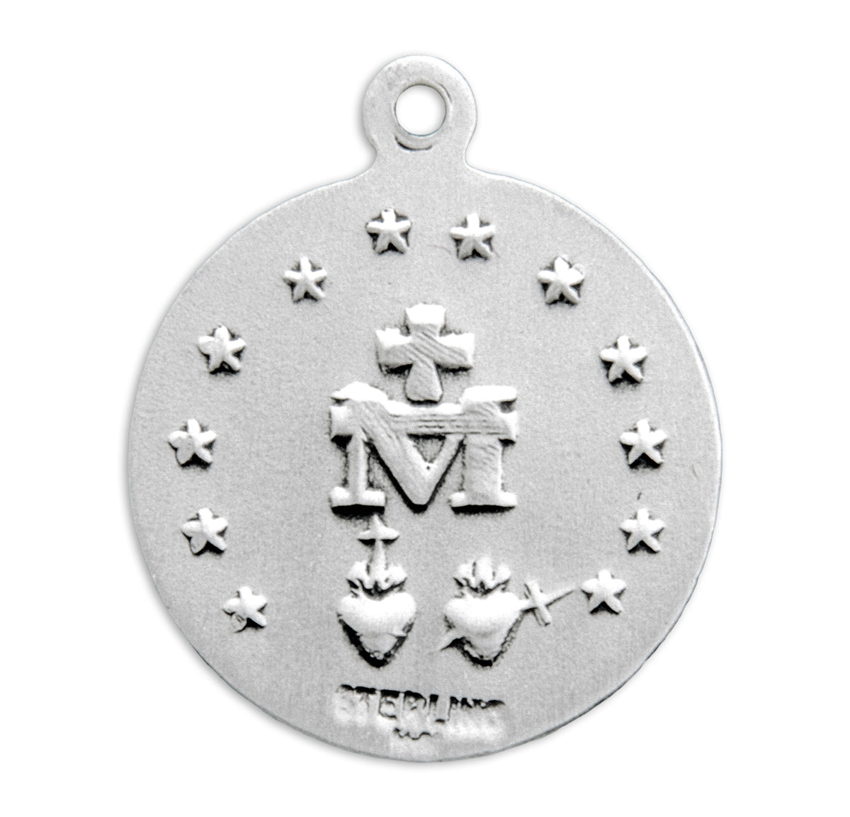 Miraculous Medal Gold Over Sterling Silver Round