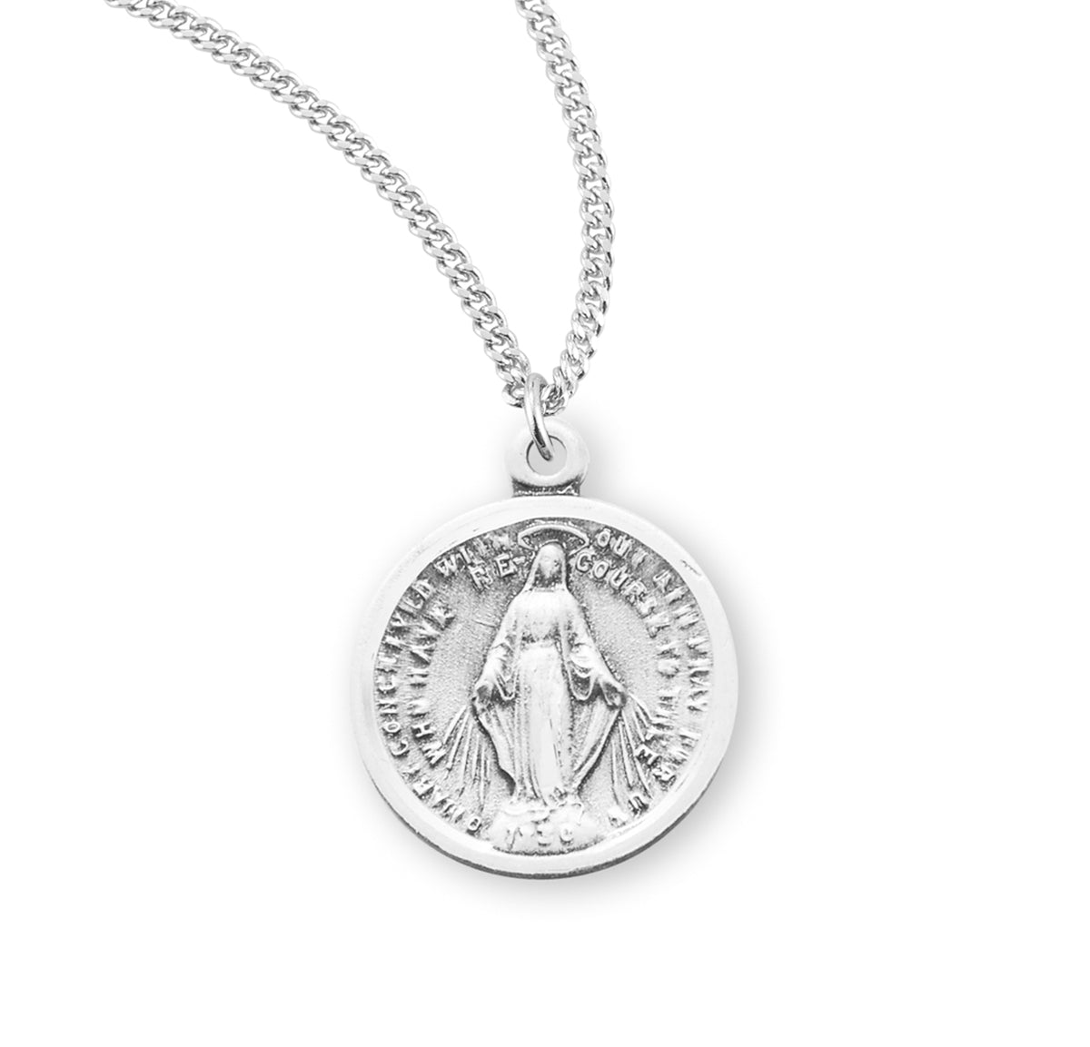 Miraculous Medal Gold Over Sterling Silver Round