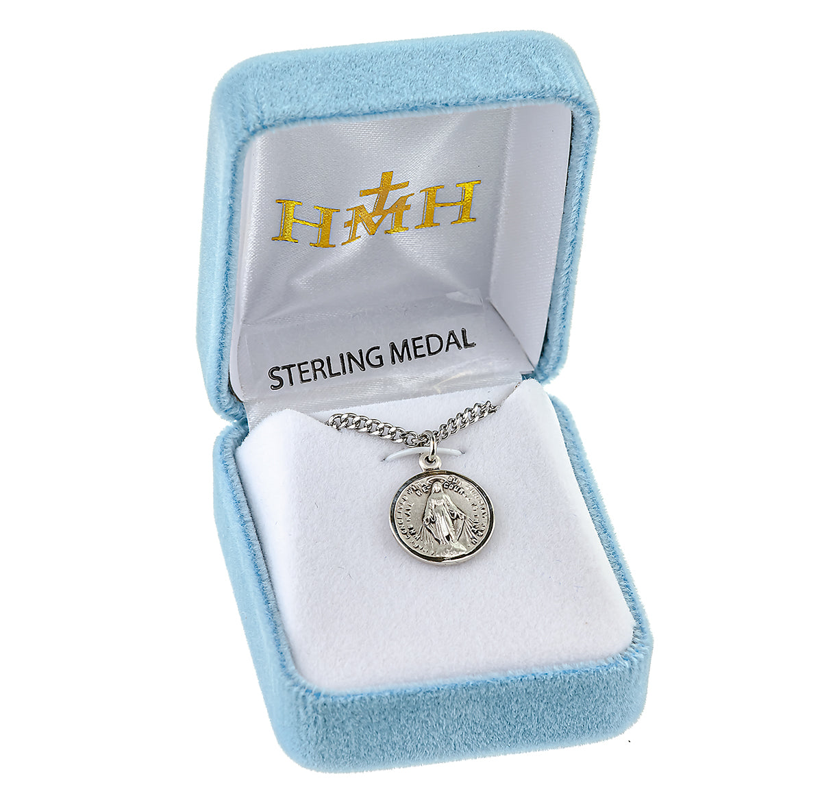 Miraculous Medal Gold Over Sterling Silver Round