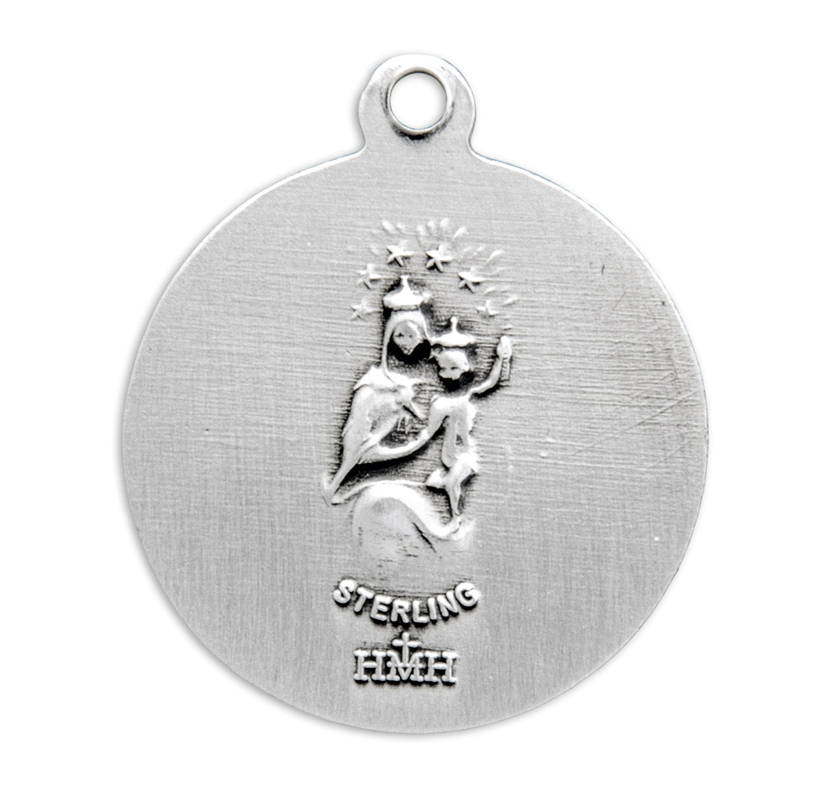 Sacred Heart of Jesus Sterling Silver Scapular Medal