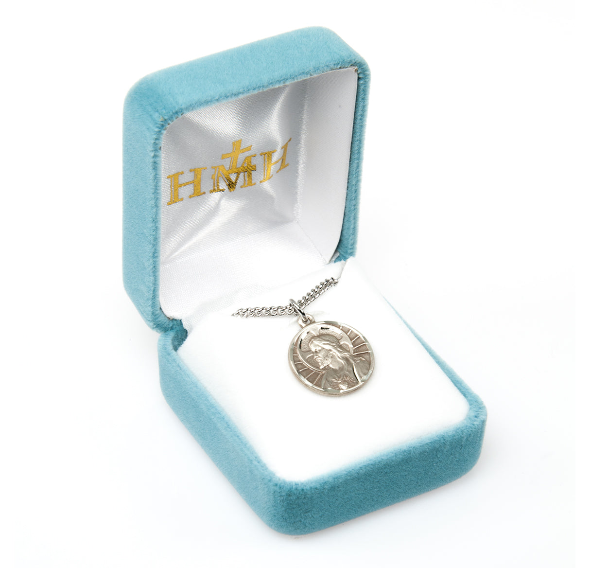 Sacred Heart of Jesus Sterling Silver Scapular Medal