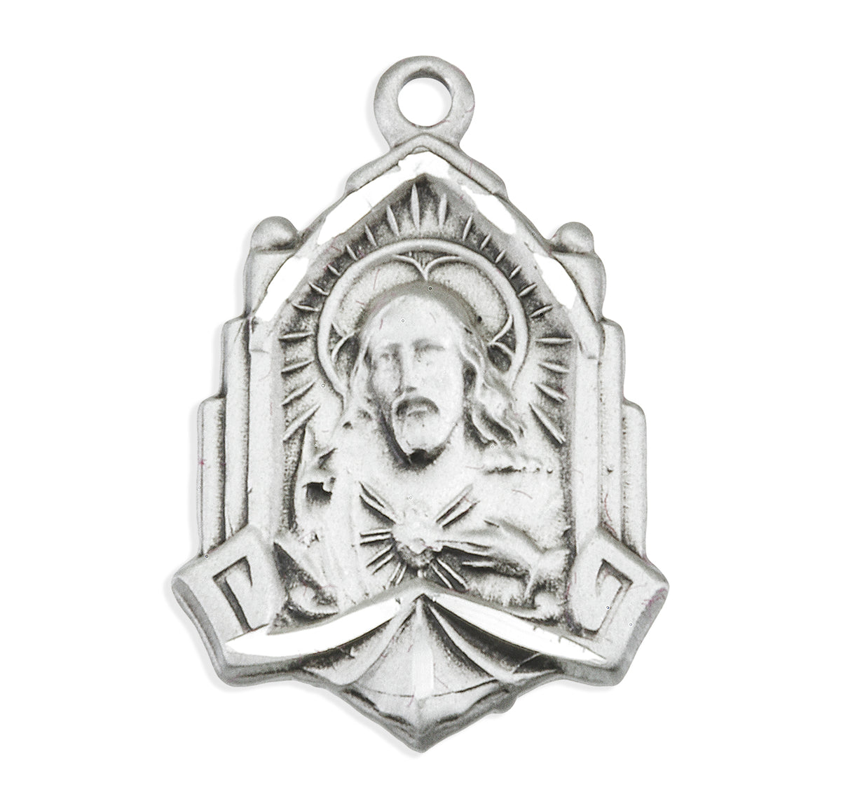 Sterling Silver Scapular Sacred Heart Of Jesus