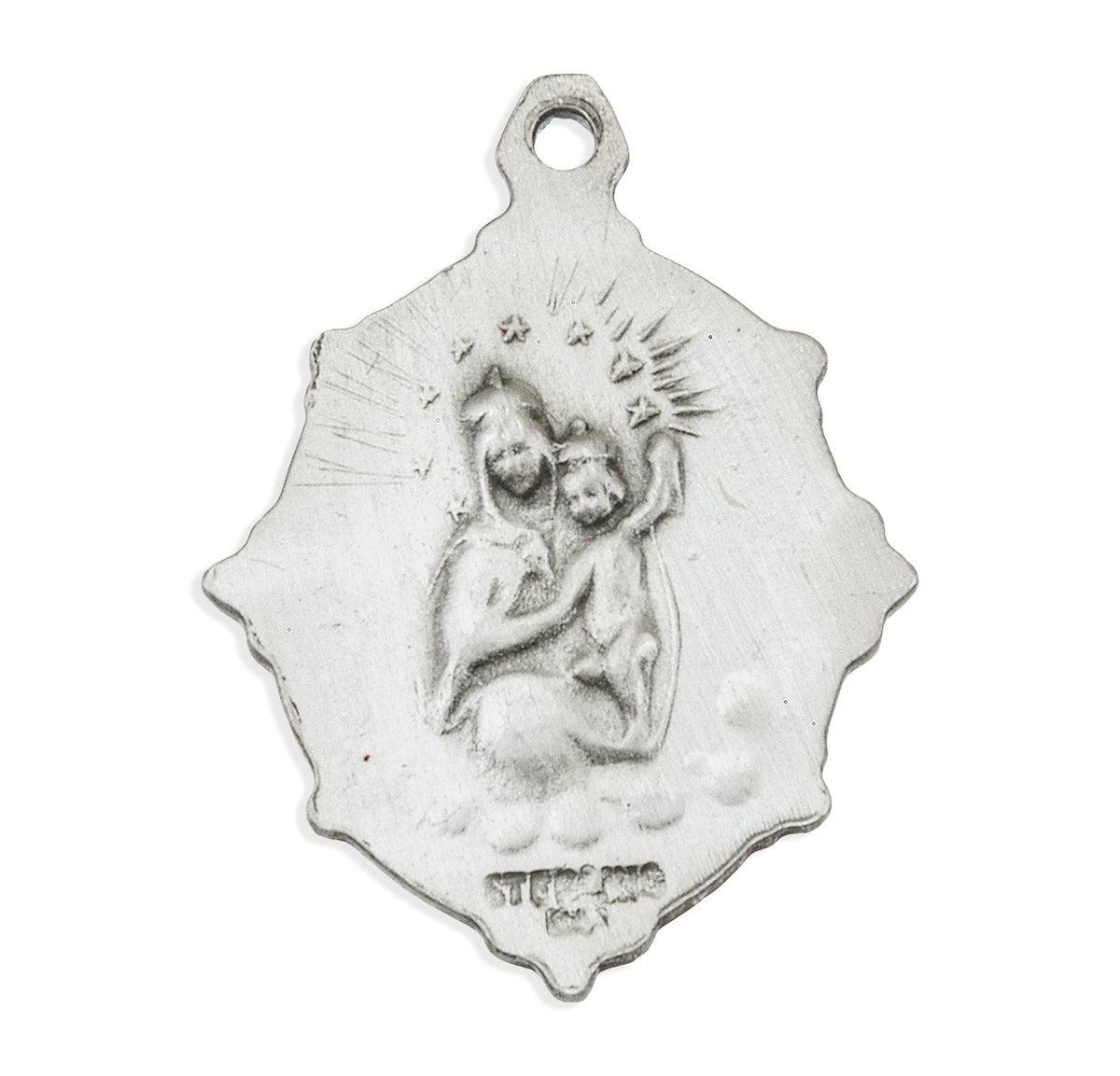 Sterling Silver Scapular Sacred Heart of Jesus Medal
