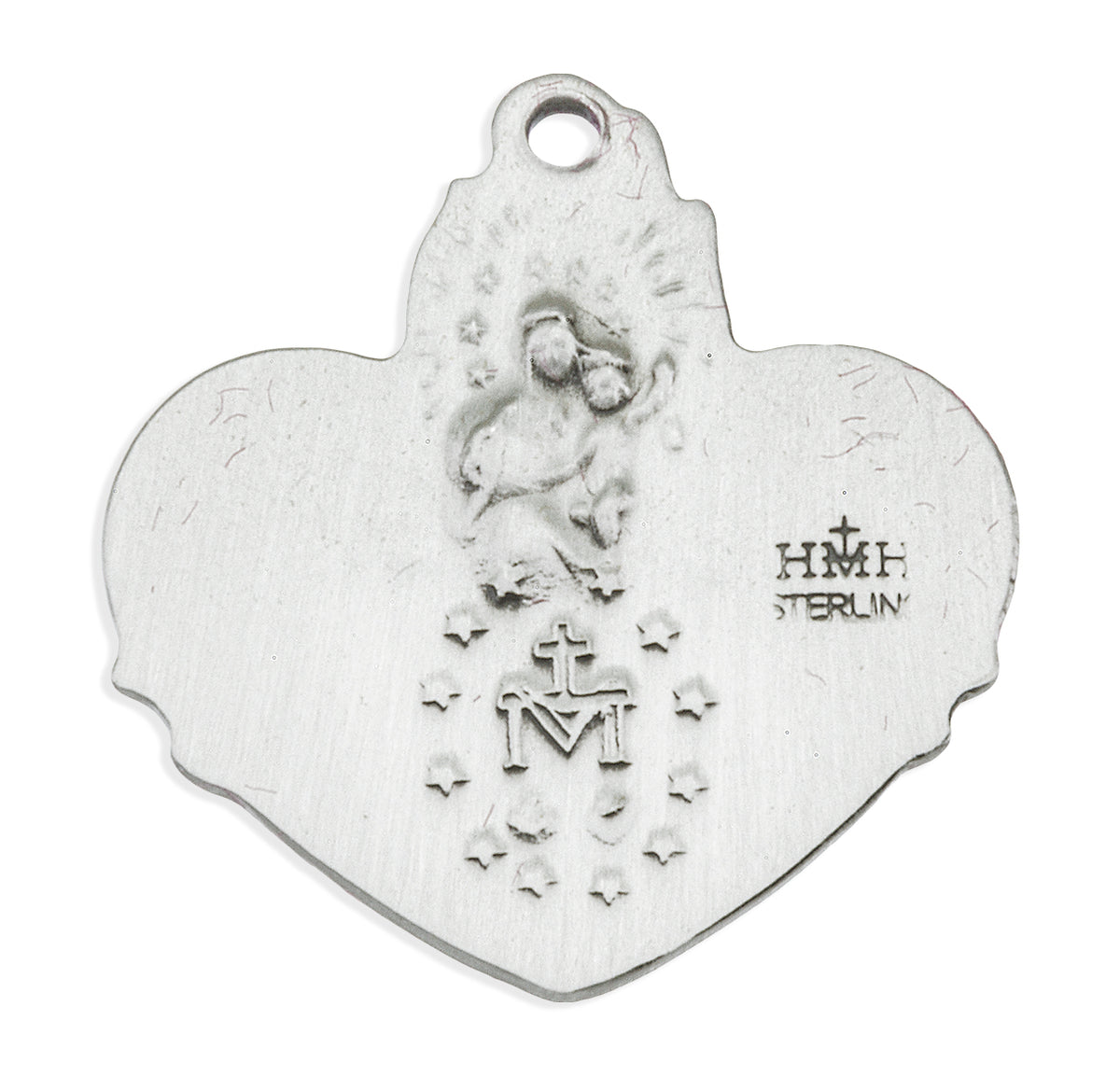 Sterling Silver Heart Shape 4-Way Medal