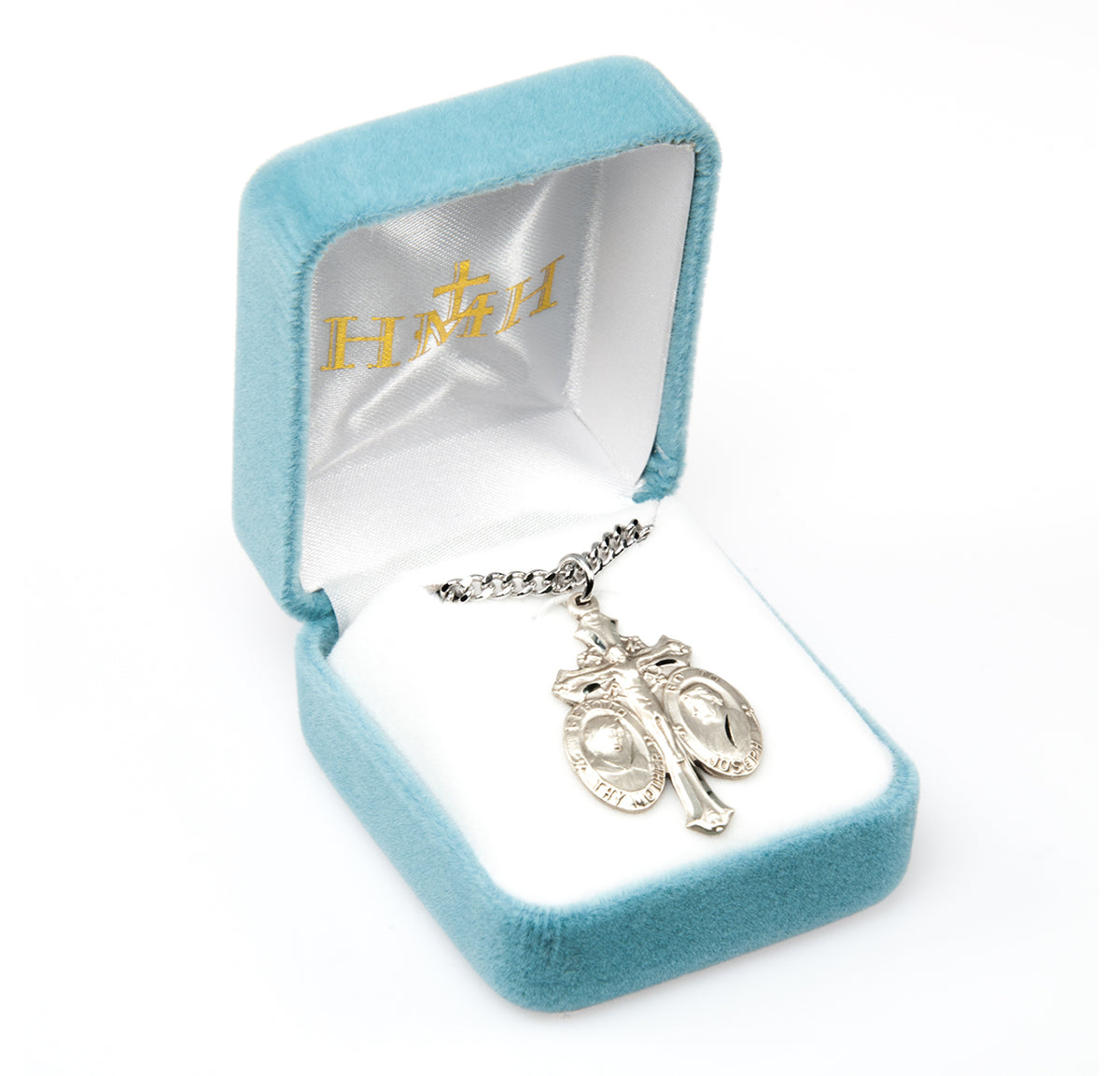 Sterling Silver Jesus-Mary-Joseph Medal