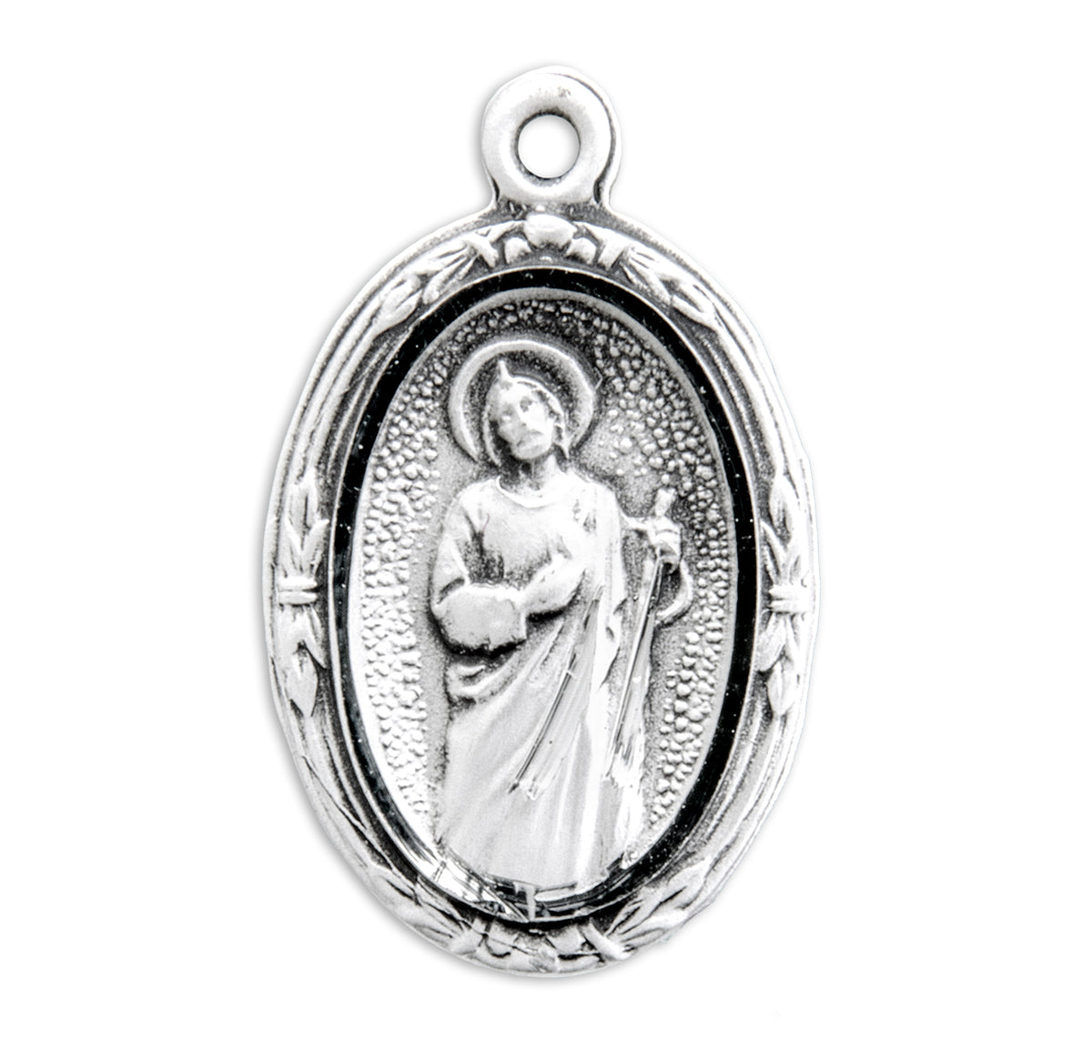 Saint Jude Oval Sterling Silver Medal