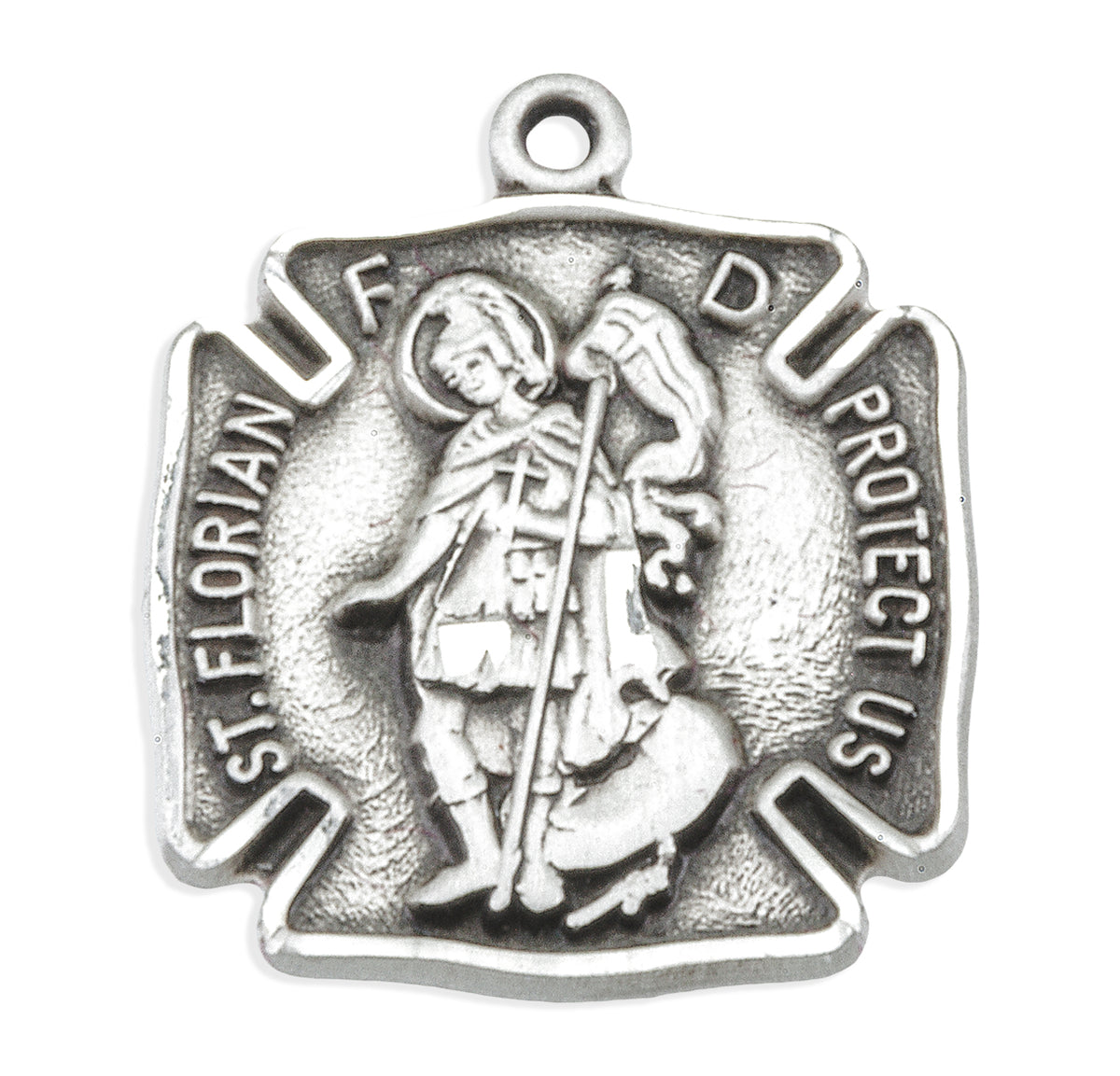 Saint Florian Sterling Silver Firefighters Medal