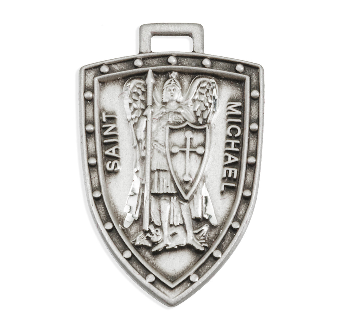 Saint Michael Sterling Silver Shield Medal