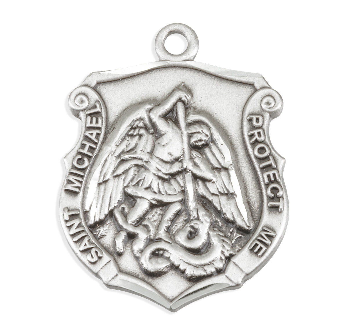 Saint Michael Sterling Silver Badge Medal