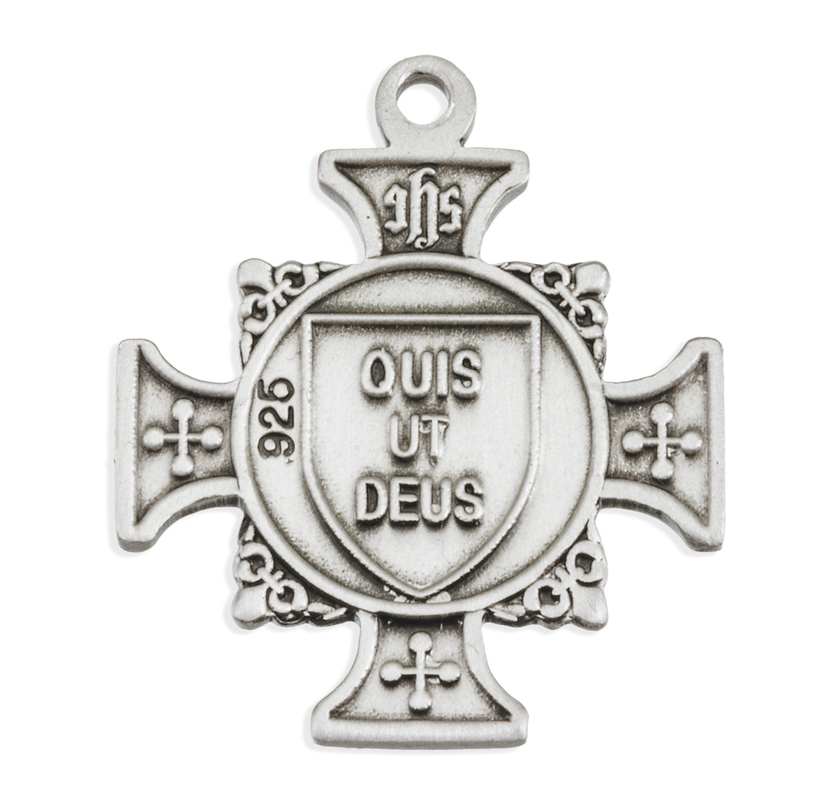 Saint Michael Sterling Silver Maltese Cross