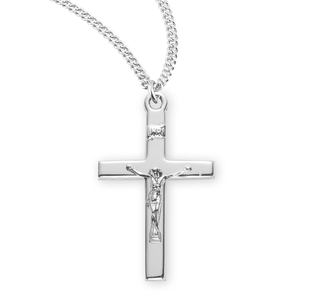 Sterling Silver High Polished Basic Crucifix