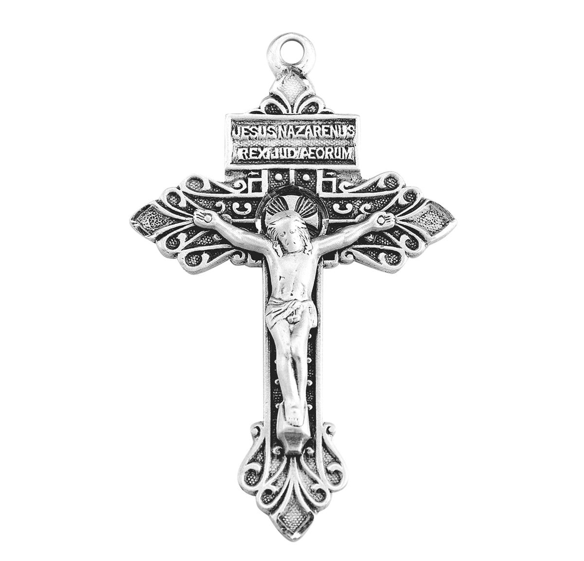 Sterling Silver Large Pardon Crucifix 24" Chainand Boxed
