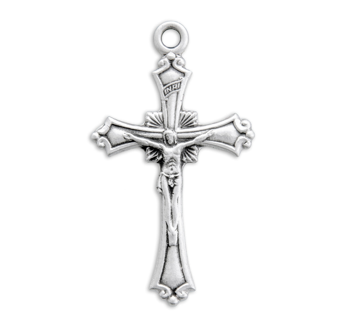 Flared Sterling Silver Crucifix