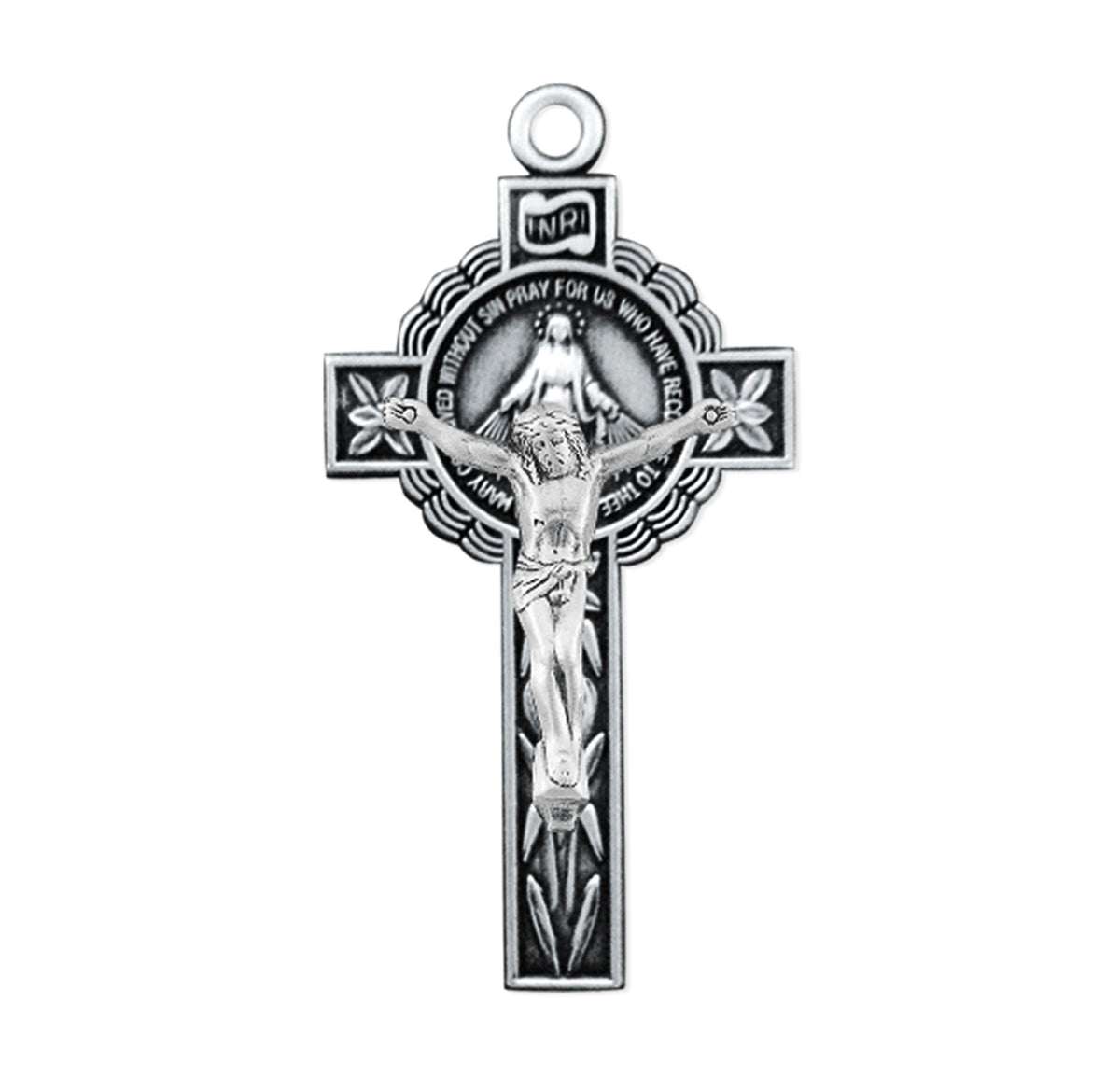 Miraculous Sterling Silver Medal/Crucifix