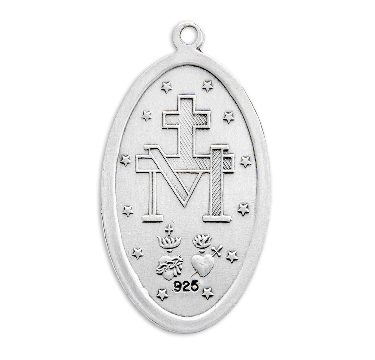 Sterling Silver Oval Miraculous Medal