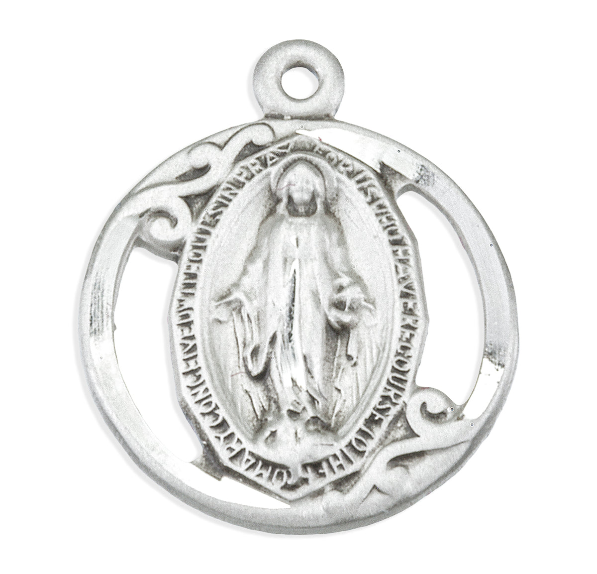 Sterling Silver Oval Miraculous Medal