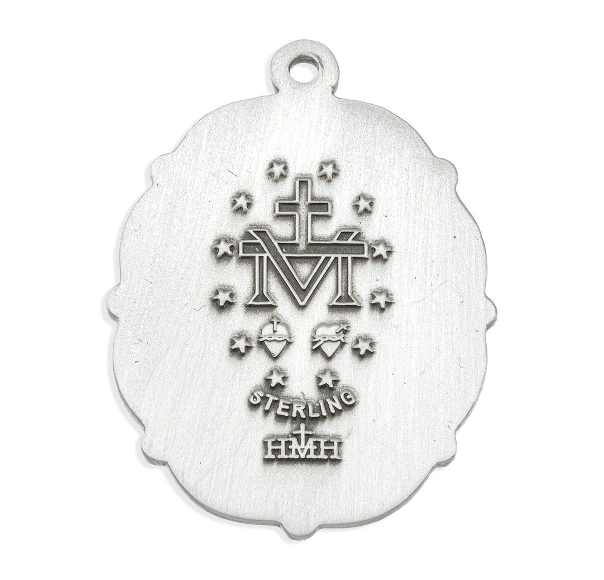 Sterling Silver Oval Miraculous Medal