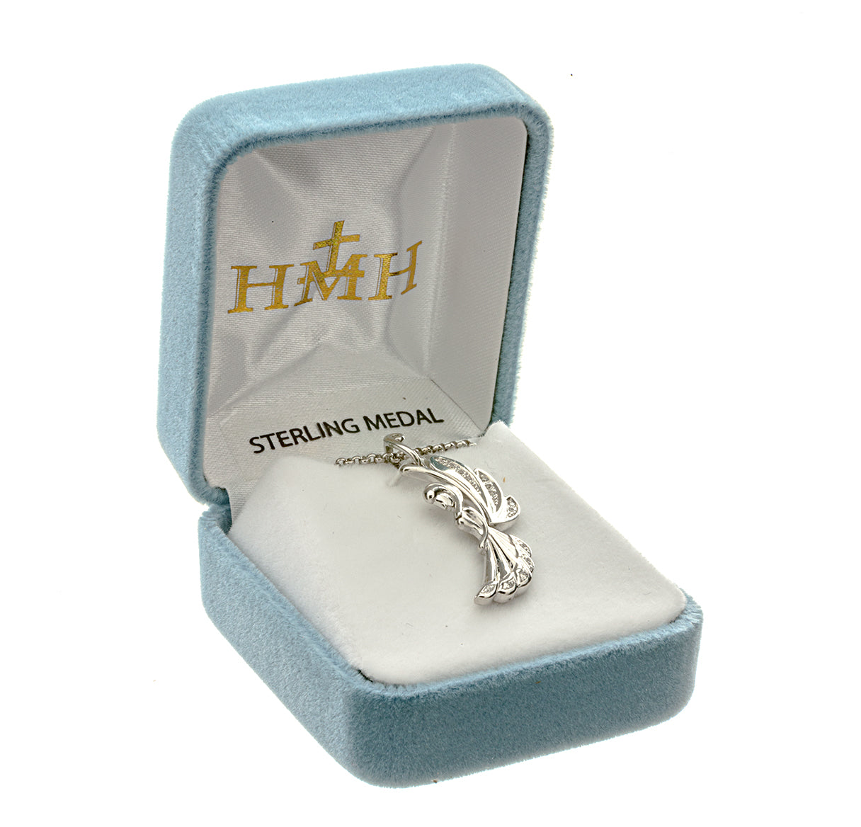 Sterling Silver Angel Profile with CZ Wings & Accents
