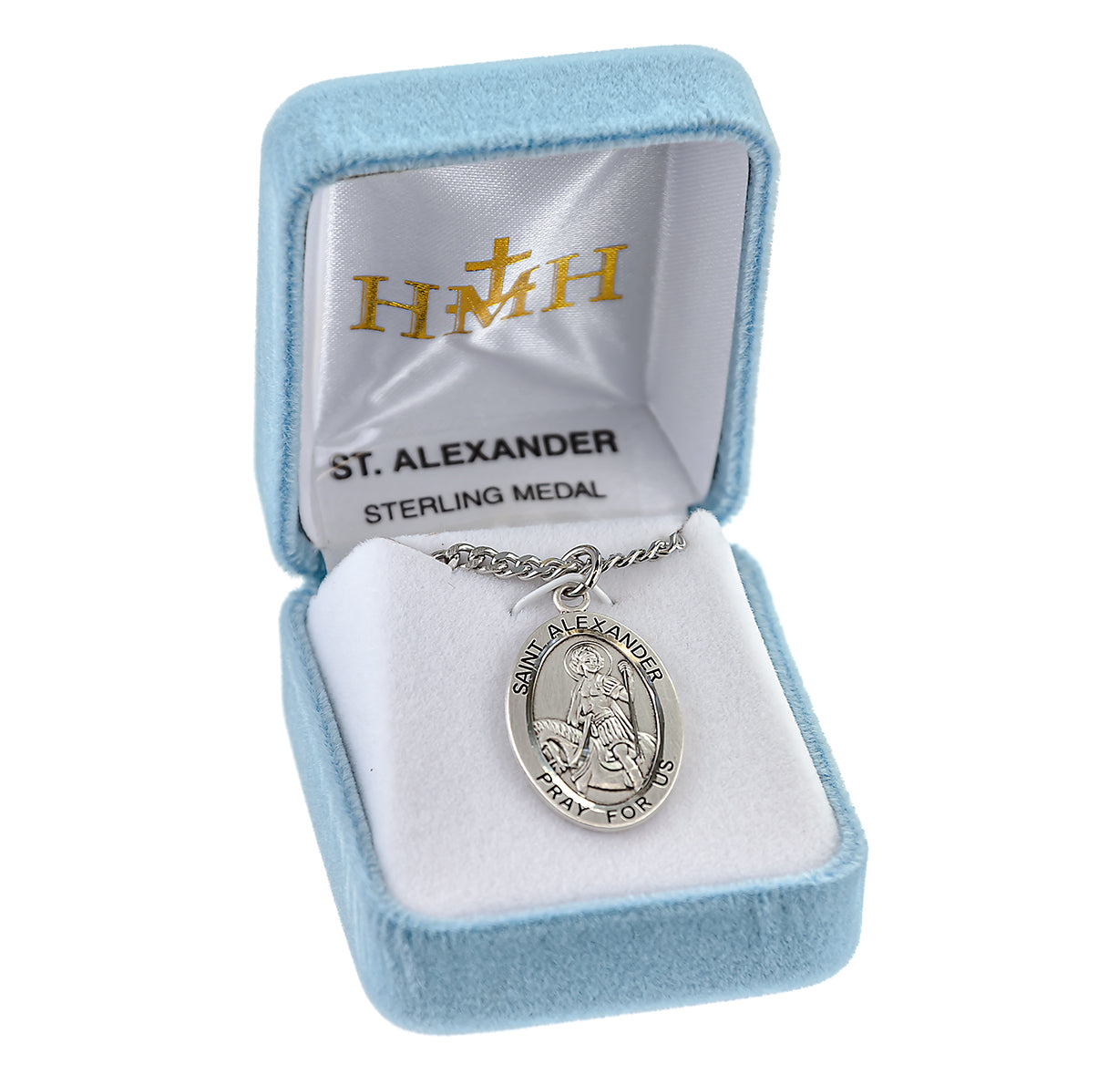 Patron Saint Alexander Oval Sterling Silver Medal