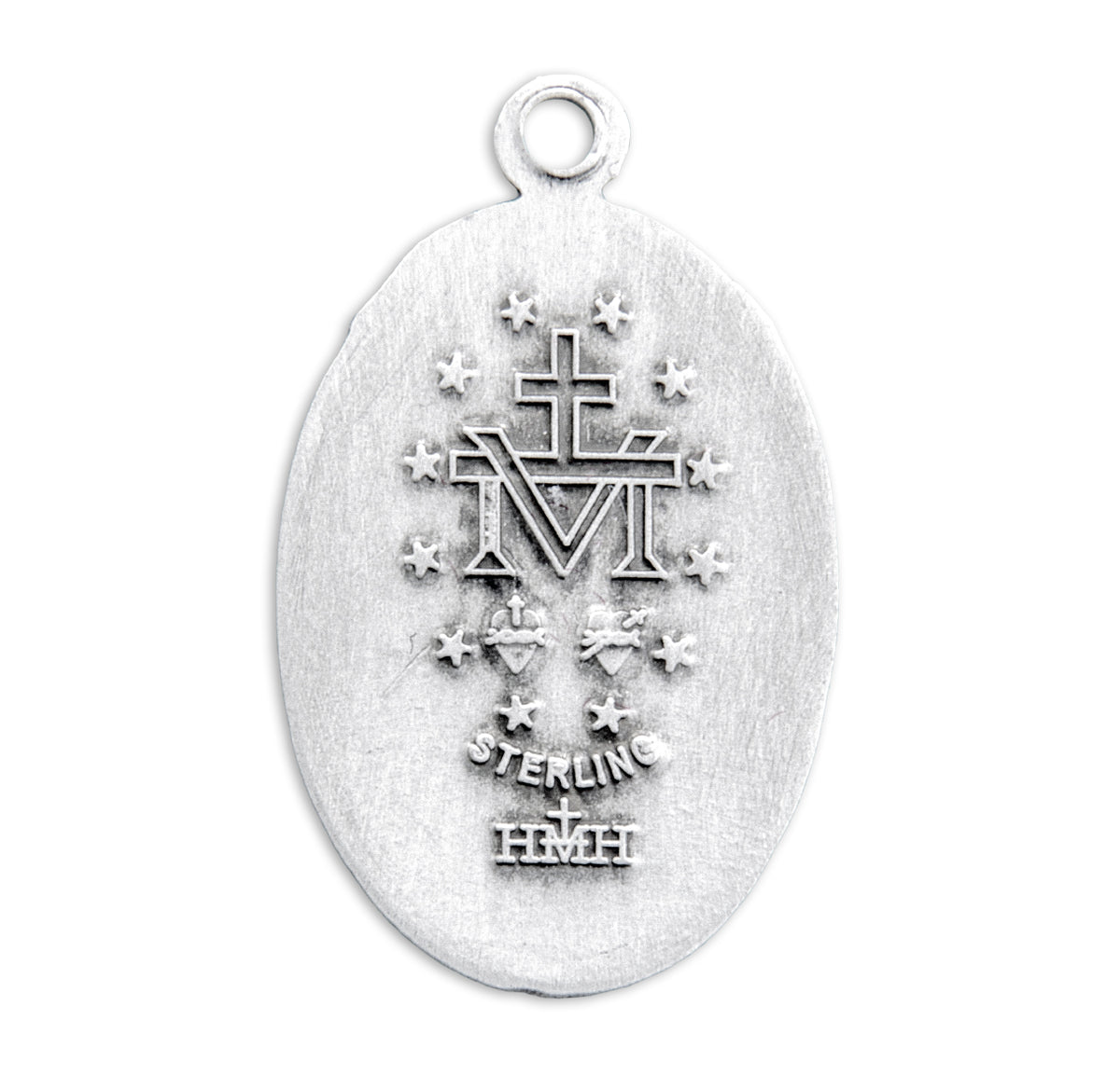 Sterling Silver Oval Miraculous Medal