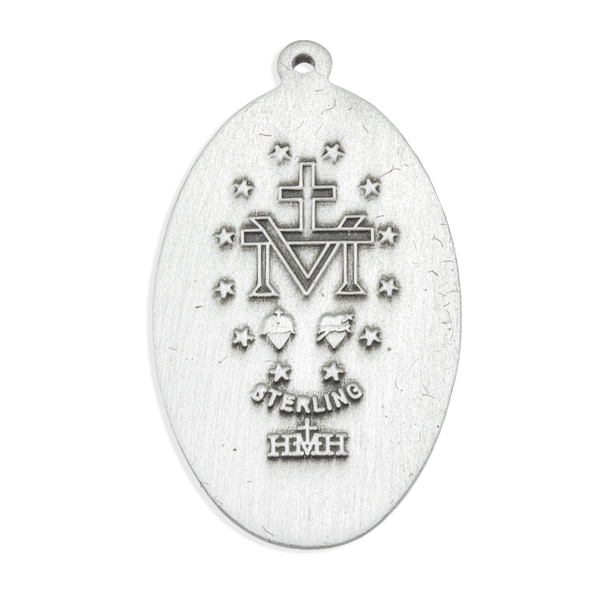 Oval Miraculous Medal Sterling Silver