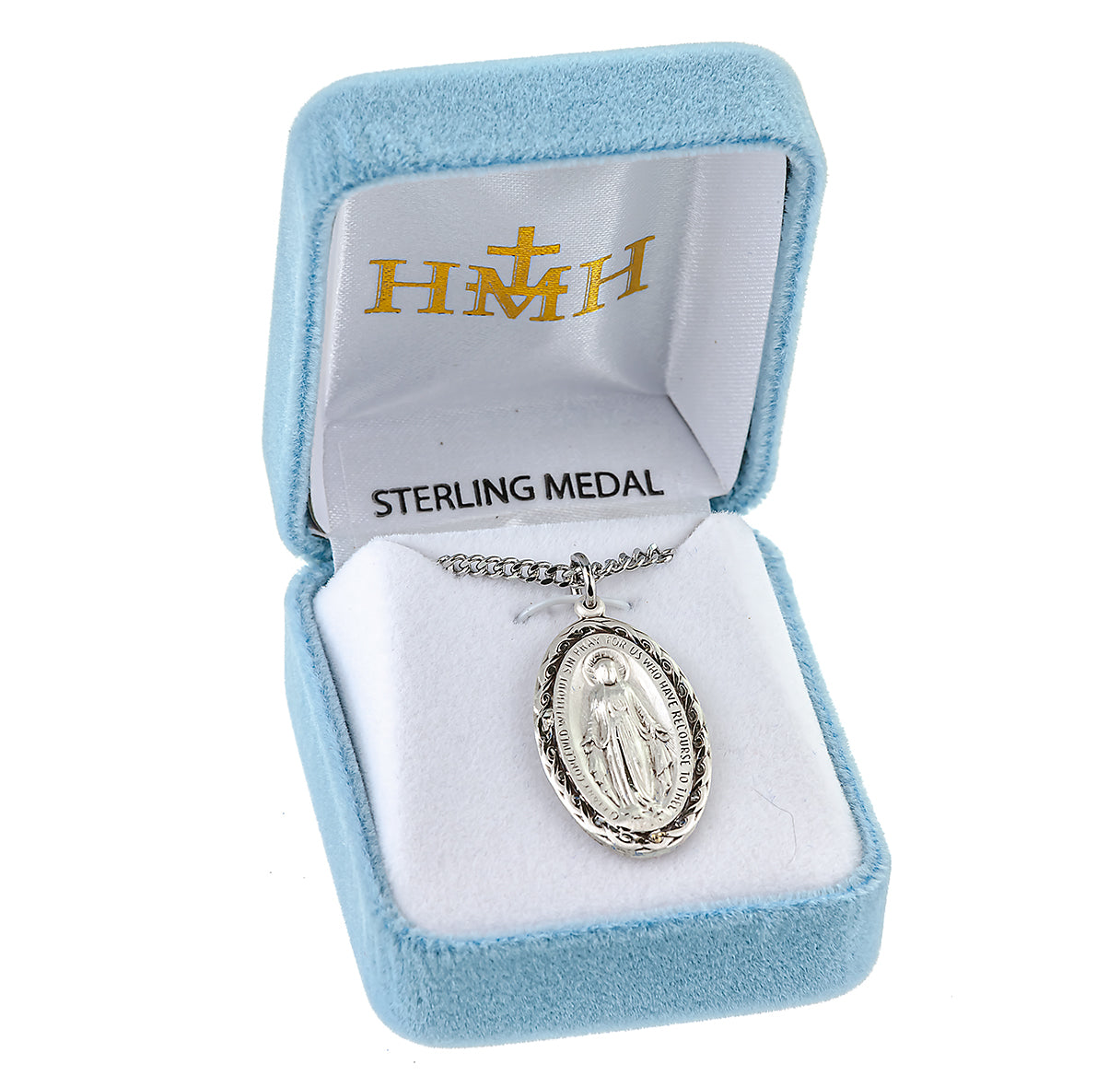 Oval Miraculous Medal Sterling Silver