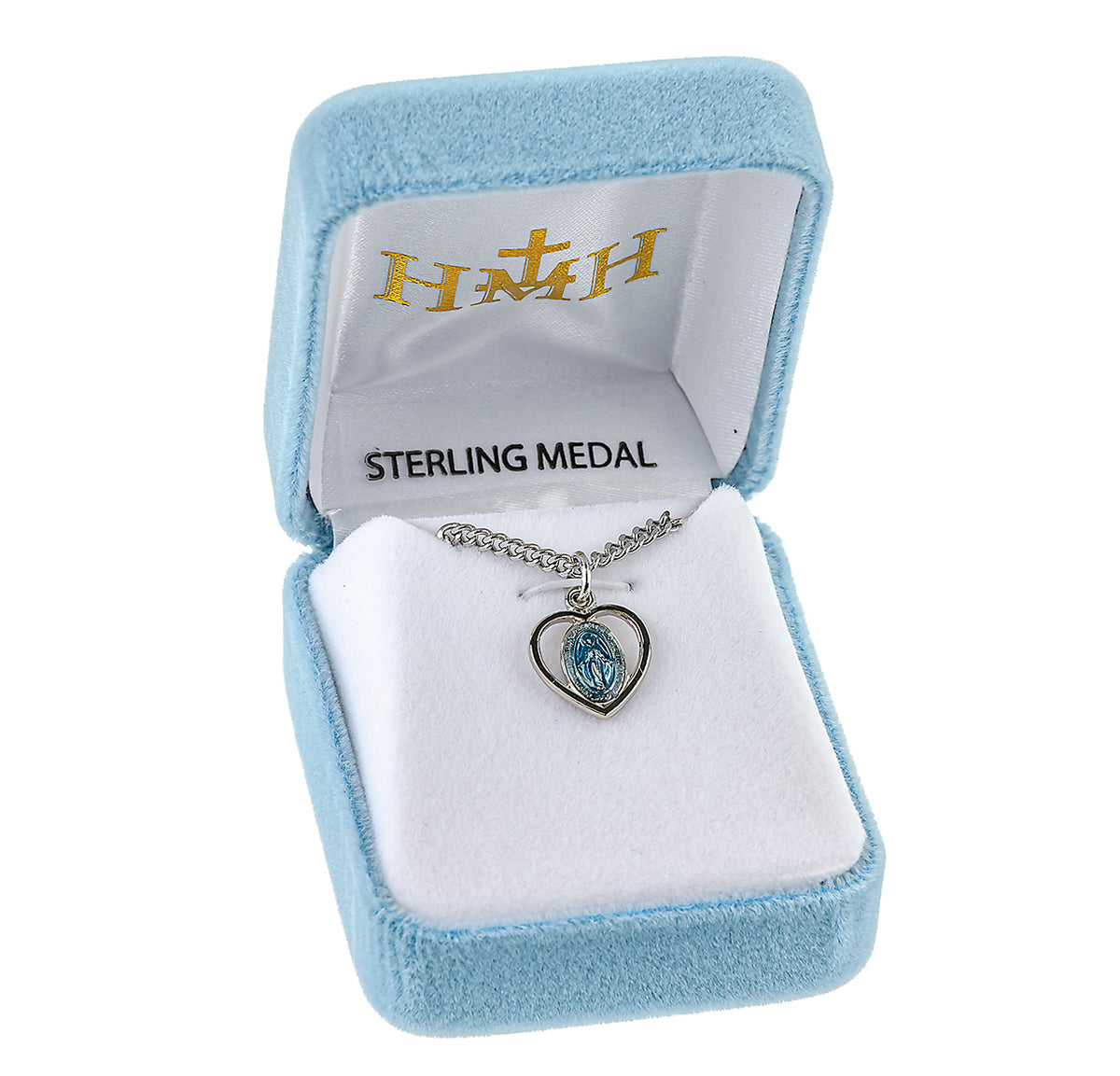 Sterling Silver Pink Enameled Miraculous Medal