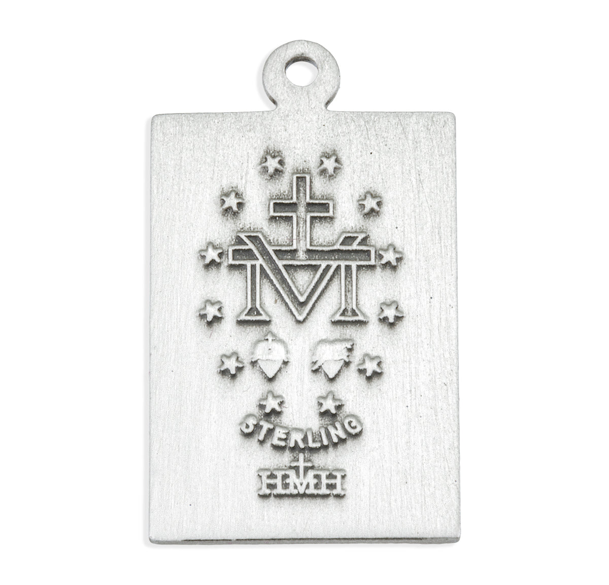 Sterling Silver Rectangular Miraculous Medal