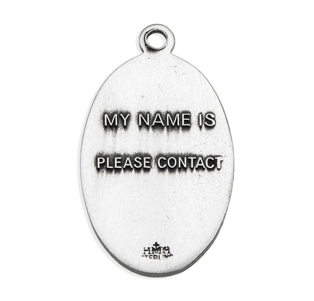 Saint Francis of Assisi Oval Sterling Silver Pet Medal