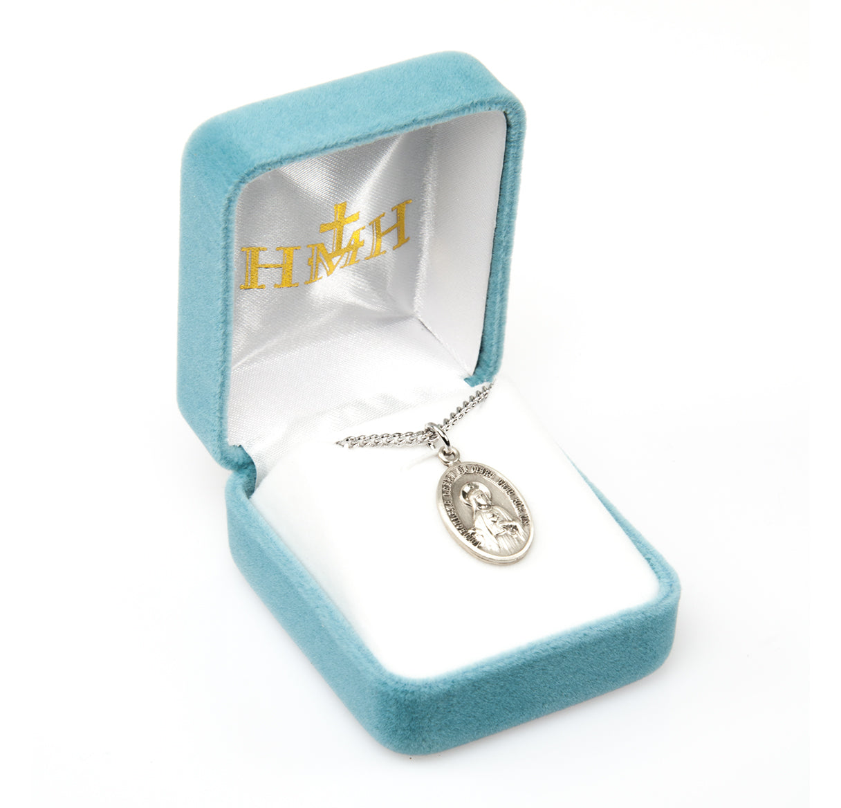 Immaculate Heart of Mary Oval Sterling Silver Medal
