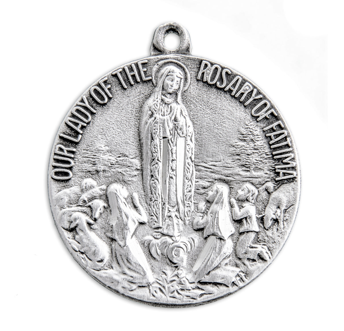 Our Lady of Fatima Round Sterling Silver Medal