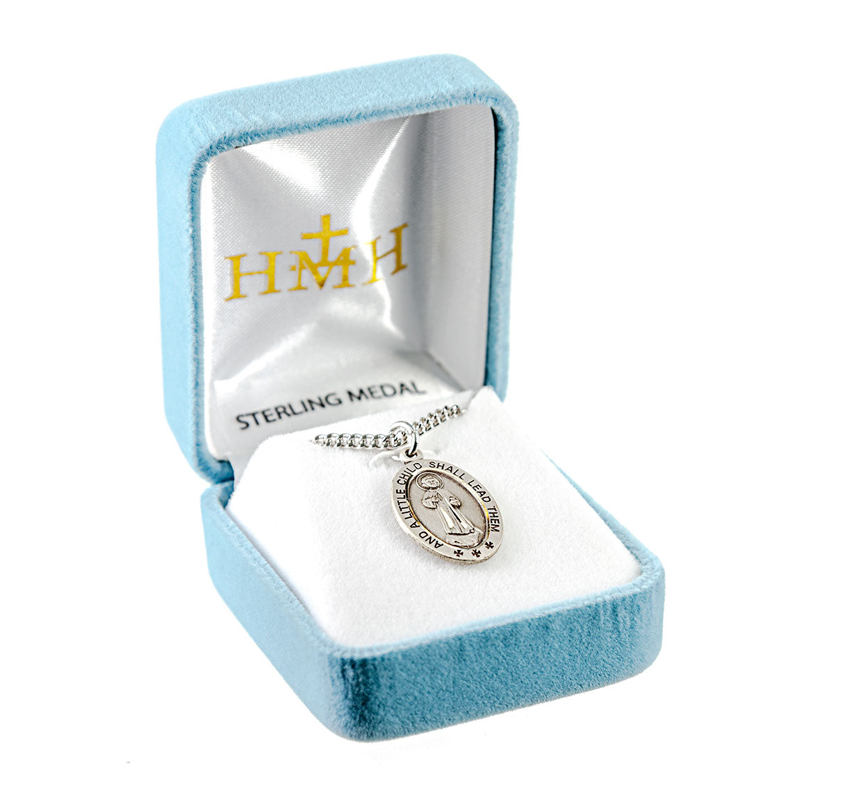 Christ "A Little Child" Oval Sterling Silver Medal