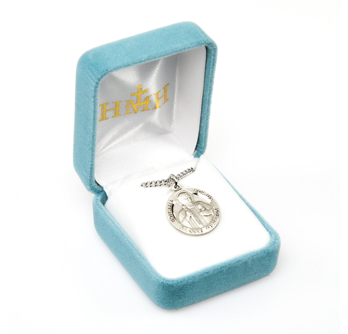 Saint Jude Thaddeus Round Sterling Silver Medal