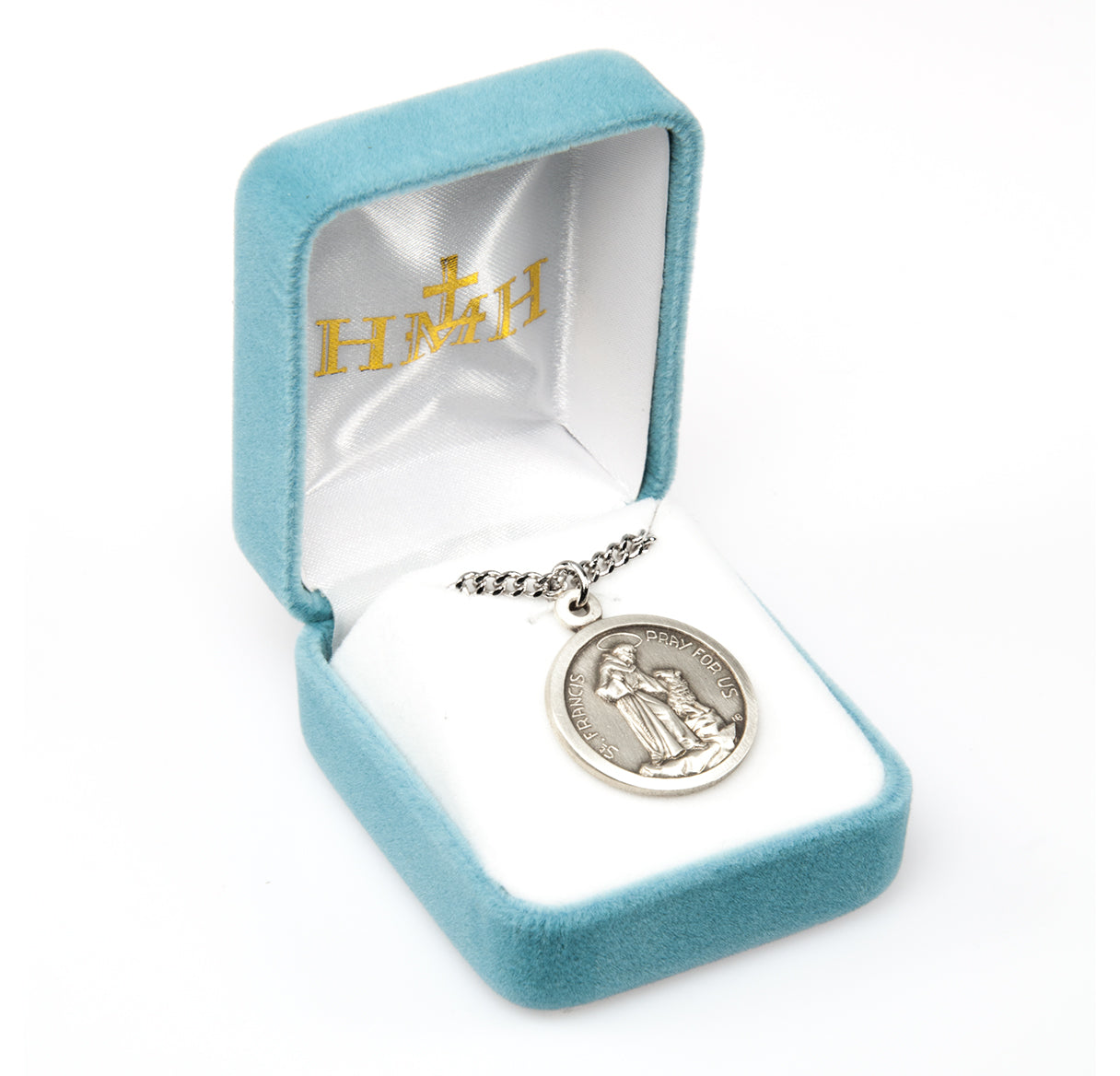 Saint Francis of Assisi Round Sterling Silver Medal