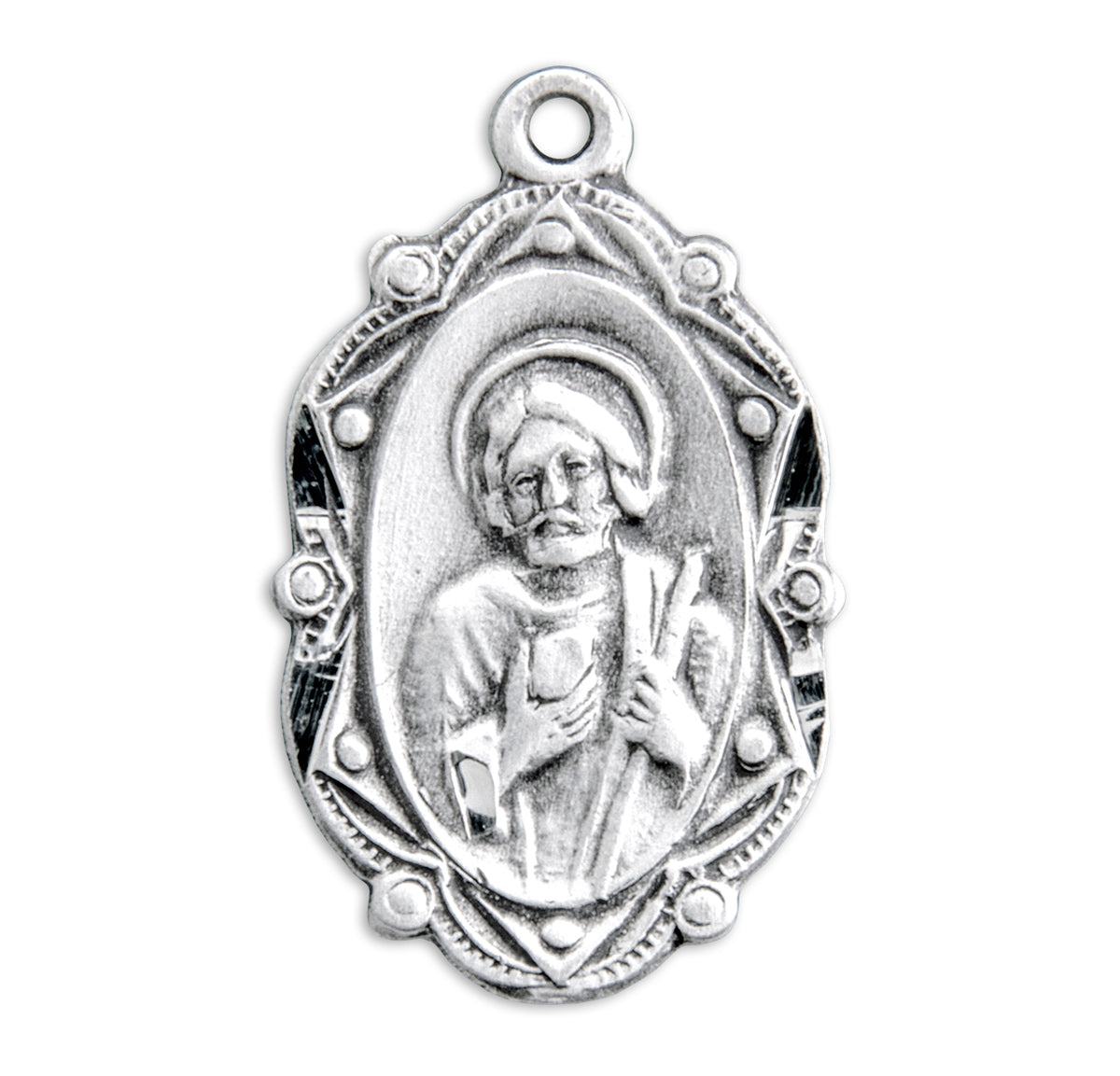 Saint Jude Oval Sterling Silver Medal