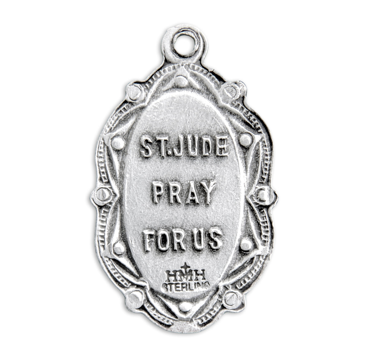 Saint Jude Oval Sterling Silver Medal